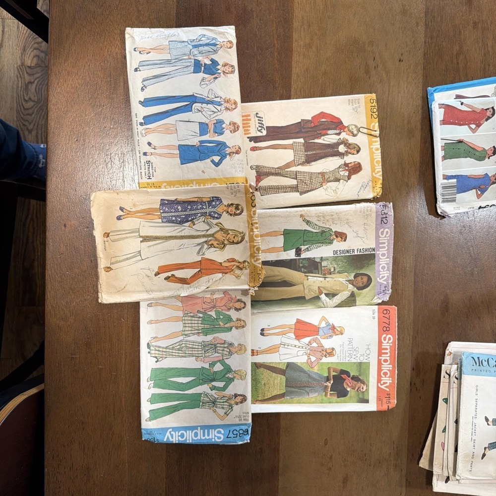 Six Vintage Simplicity Patterns From The 1970S Size 10 Misses
